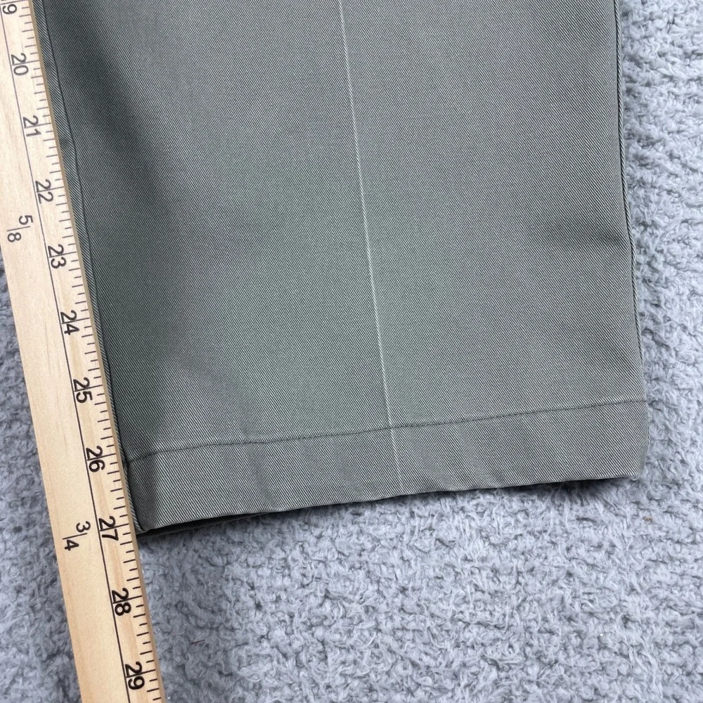 L.L. Bean Classic Fit Chino Pants Mens 42x30 (Fits 40x27) Green Double Pleated